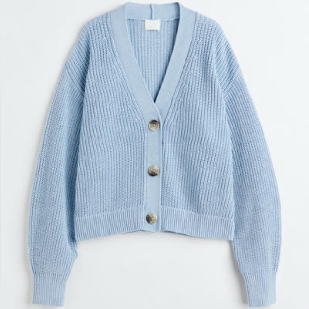 Rib-knit Cardigan